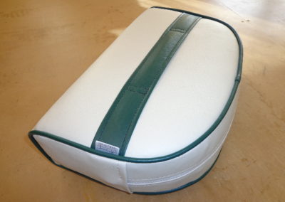 green trim boat cushion